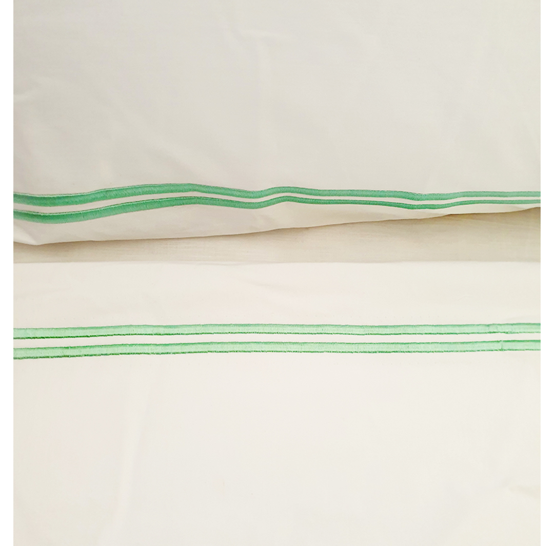 Embroidered  Border Bed sheets (Multi colors )